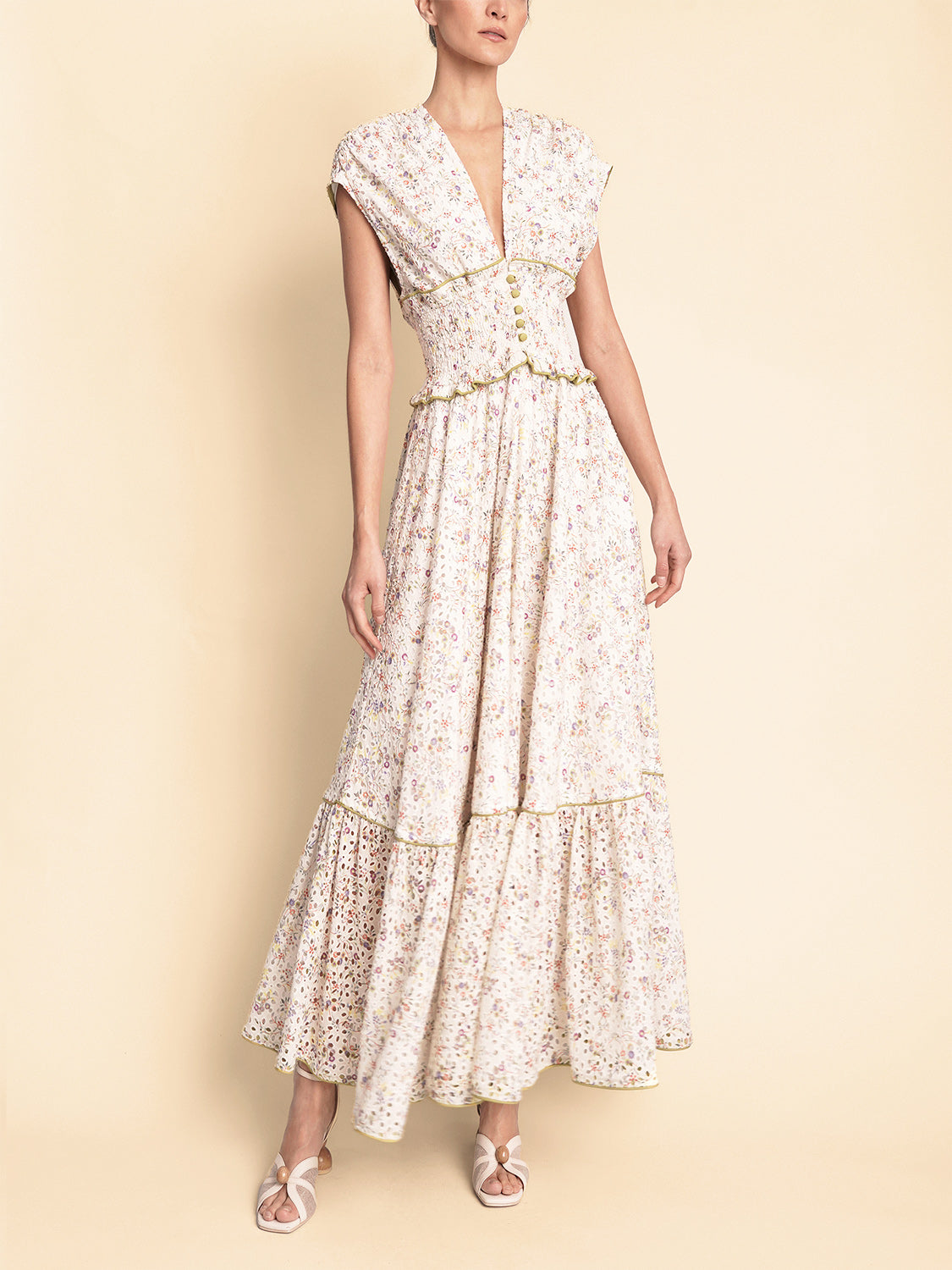 NARIÑO DRESS IVORY FLORAL