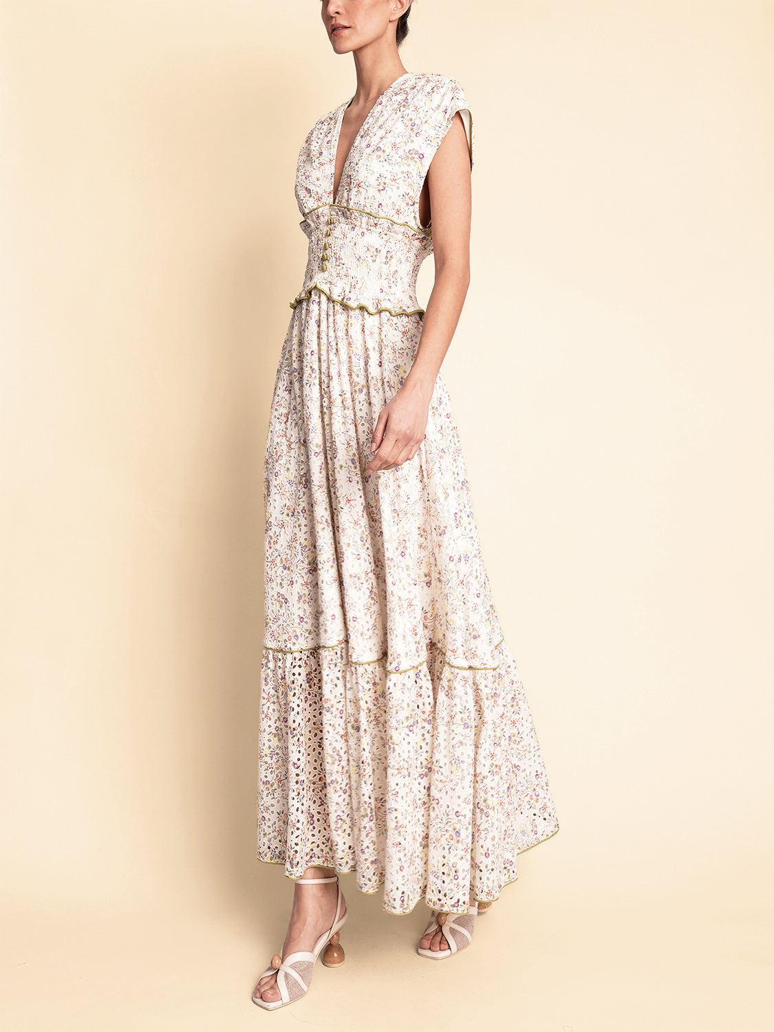 NARIÑO DRESS IVORY FLORAL