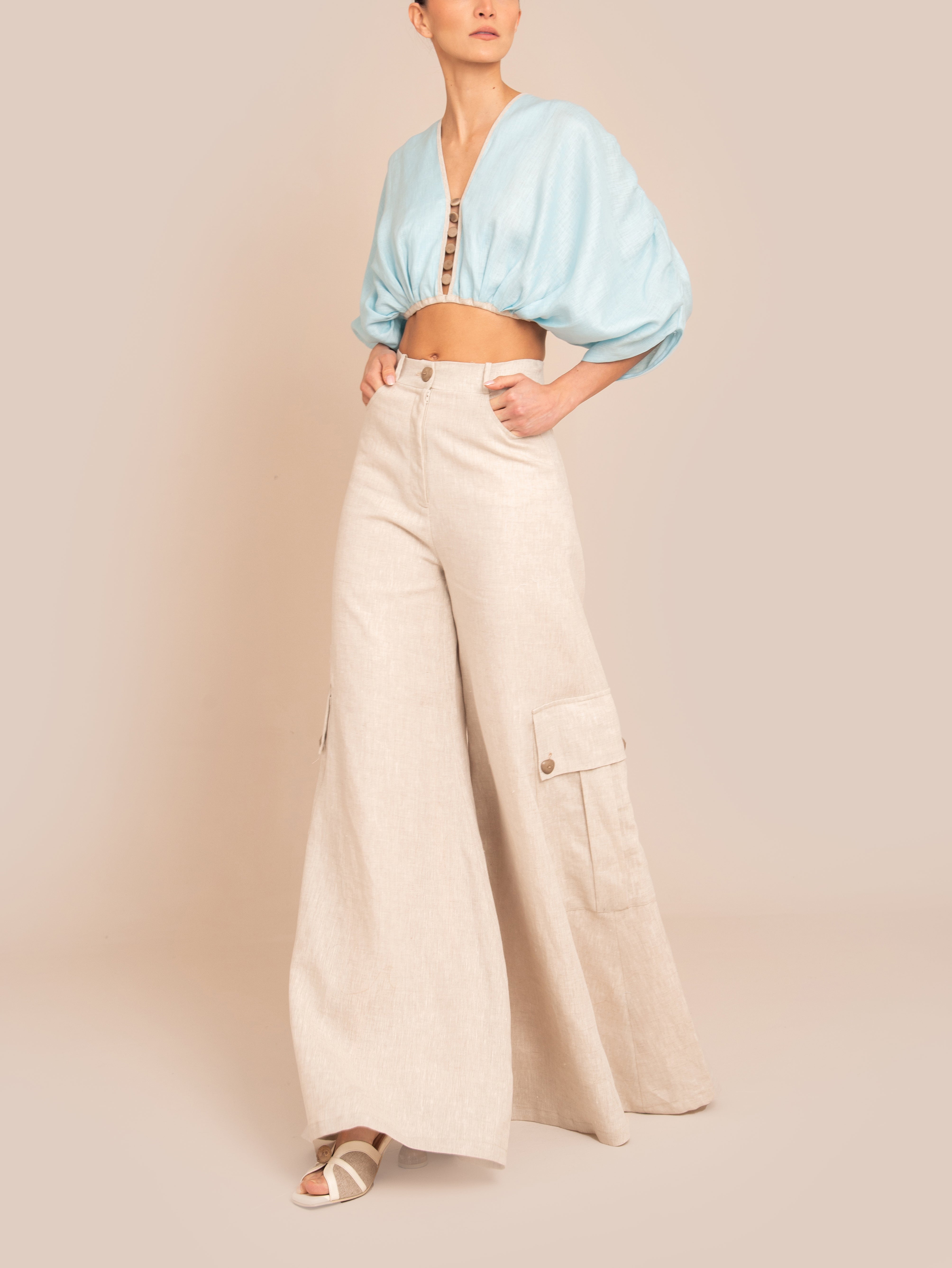 RUMER PANT BEIGE MELANGE